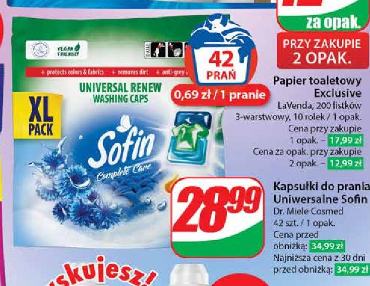 Kapsułki do prania universal renew SOFIN COMPLETE CARE promocja