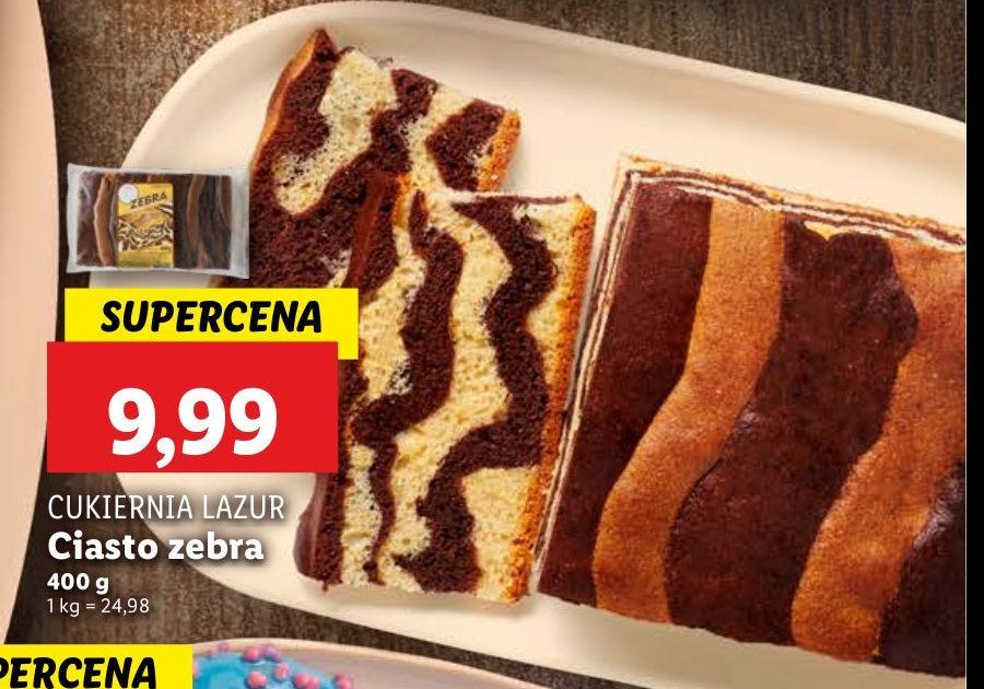 Ciasto zebra CUKIERNIA LAZUR promocja w Makro