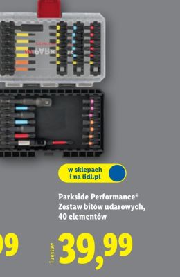 Zestaw bitów udarowych, 40 elementów promocja w Lidl
