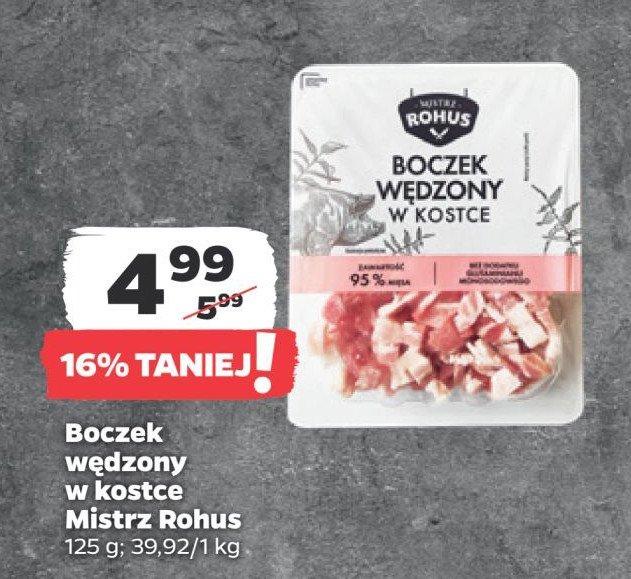 Boczek wędzony w kostce Mistrz rohus promocja