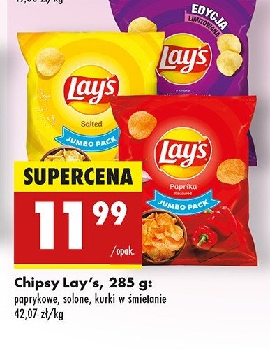 Chipsy naturalnie solone Lay's promocja