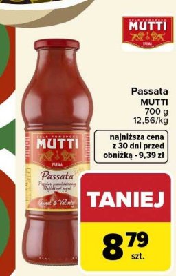 Passata 700 g Mutti promocja w Carrefour Market