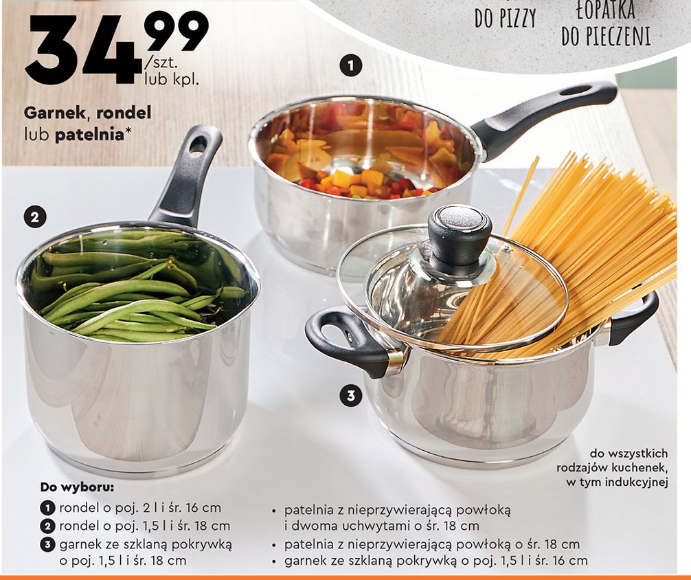 Garnek ze szklaną pokrywą 16 cm promocja