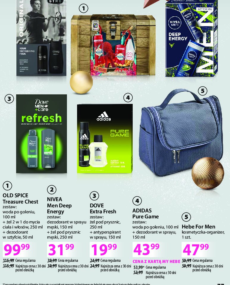 Zestaw w pudełku pure game żel pod prysznic 250 ml + dezodorant 150 ml Adidas zestawy Adidas cosmetics promocja w Hebe