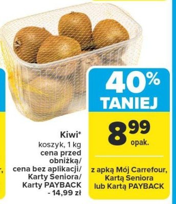 Kiwi koszyk promocja w Carrefour