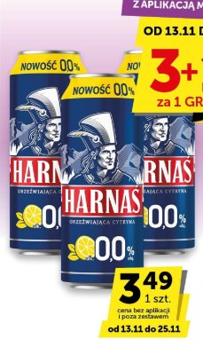 Piwo Harnaś 0% orzeźwiająca cytryna promocja w Groszek