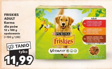 Karma dla psa w sosie wołowina kurczak i jagnięcina Friskies vitafit Purina friskies promocja