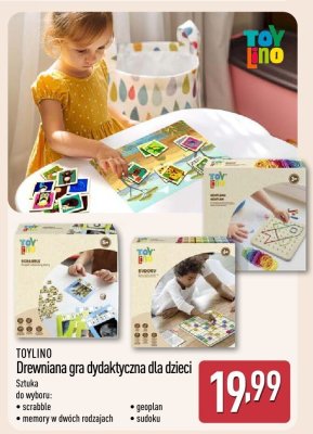 Drewniana gra dydaktyczna dla dzieci - memory w dwóch rodzajach promocja w Aldi