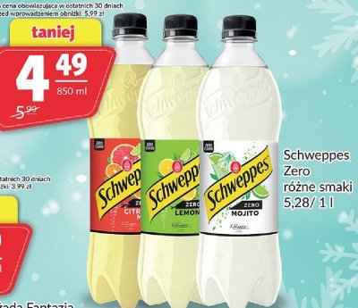 Napój Schweppes Zero różne smaki promocja w Prim Market