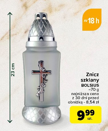 Znicz szklany 18h Bolsius promocja