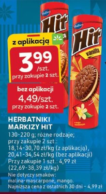 Herbatniki Markizy Hit vanilla promocja w Stokrotka