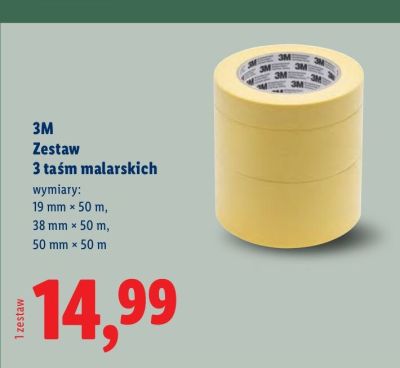 3M Zestaw 3 taśm malarskich promocja w Lidl