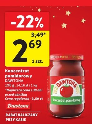 Koncentrat pomidorowy Dawtona promocja w Intermarche