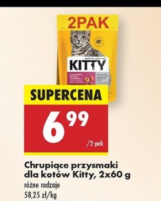 Przysmaki dla kota z kurczakiem indykiem i w膮tr贸bk膮 Kitty promocja