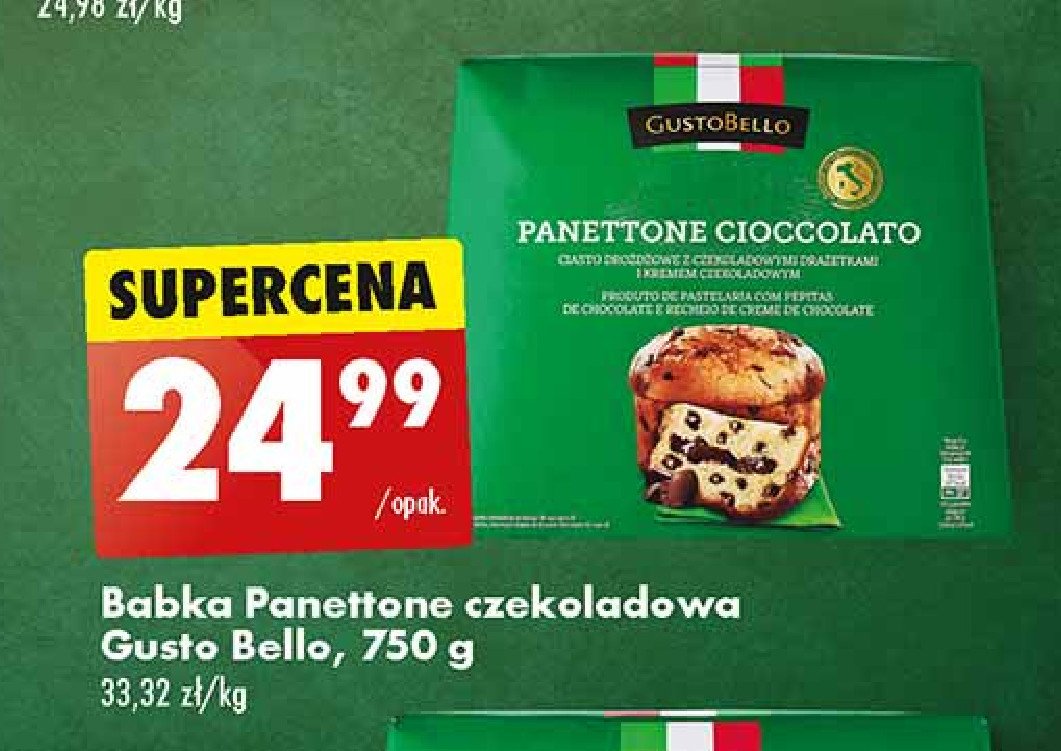 Ciasto panettone Gustobello promocja