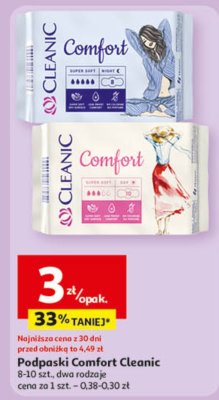 Podpaski Comfort Cleanic 8-10 szt., dwa rodzaje promocja w Auchan