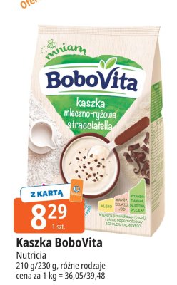 Kaszka BoboVita Nutricia mleczno-ryżowa stracciatella promocja w Leclerc