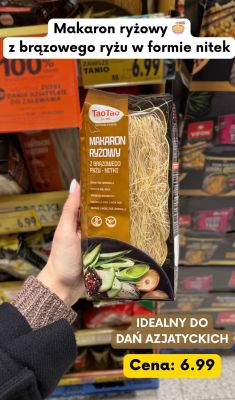 Makaron ryżowy z brązowego ryżu w formie nitek promocja w Kaufland