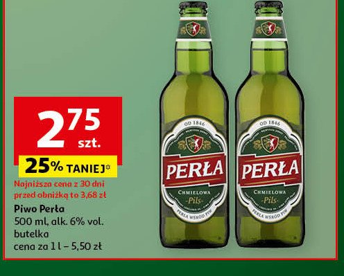 Piwo Perła chmielowa promocja w Auchan