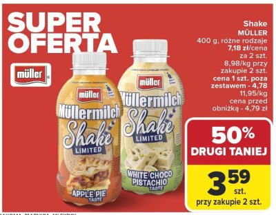 Shake MÜLLER 400 g promocja w Carrefour