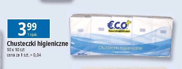 Chusteczki higieniczne Eco+ promocja