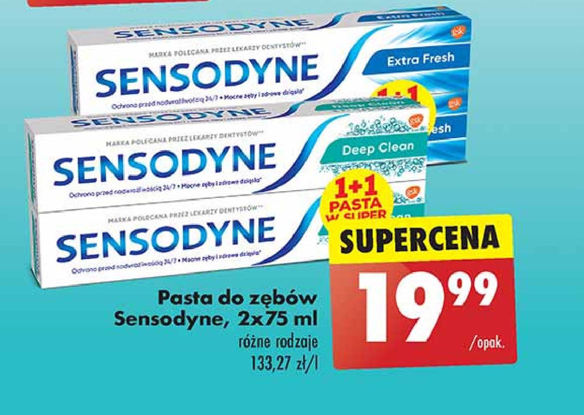 Pasta do zębow Sensodyne deep clean promocja