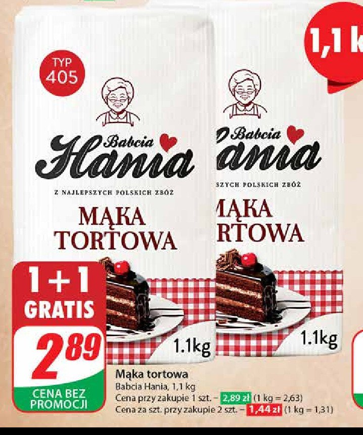 Mąka tortowa typ 405 Babcia hania promocja