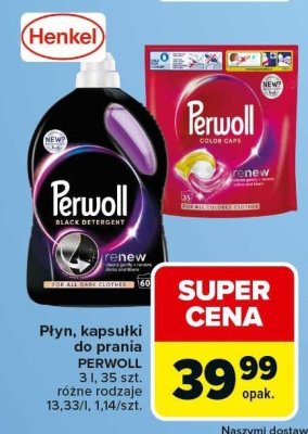 Płyn, kapsułki do prania PERWOLL różne rodzaje promocja w Carrefour Market