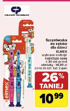 Szczoteczka do zębów miękka 3-6 Elmex promocja w Carrefour