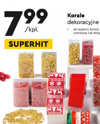 Korale dekoracyjne czerwone promocja