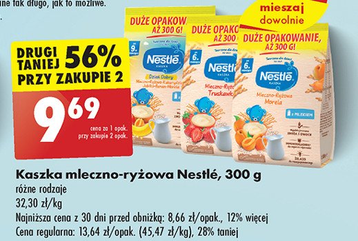 Kaszka mleczno-kukurydziana jabłko-banan-morela Nestle kaszka promocja w Biedronka