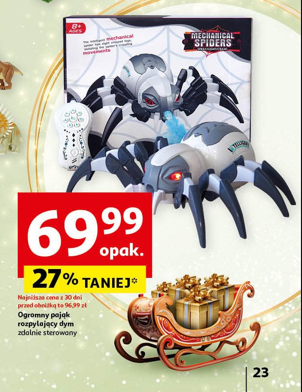 Pająk rozpylający dym promocja w Auchan