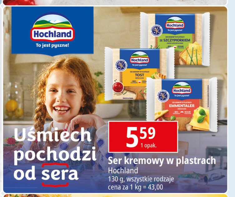 Ser topiony emmentaler Hochland promocja w Leclerc