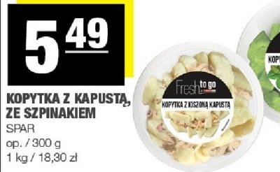 Kopytka promocja w SPAR