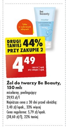 Żel do mycia twarzy micelarny Be beauty Be beauty care promocja