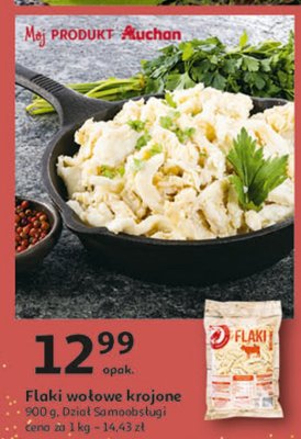 Flaki wołowe krojone Auchan promocja