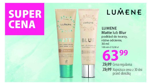 Podkład matujący 2 soft honey LUMENE MATTE promocja w Hebe