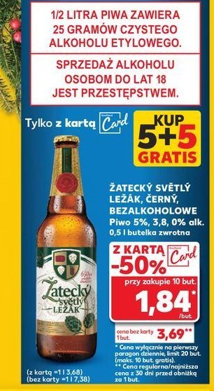 Piwo Zatecky svetly lezak promocja w Kaufland