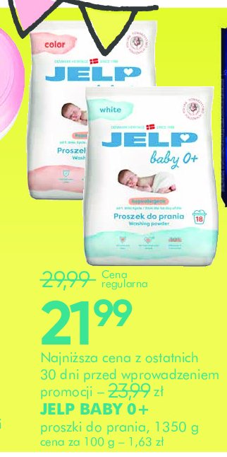 Proszek do prania white Jelp 0+ (dawniej soft) promocja w Super-Pharm