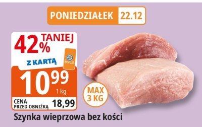 Szynka wieprzowa bez kości promocja w Leclerc