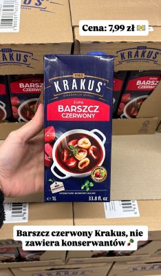Zupa barszcz czerwony Krakus 1L promocja w Intermarche