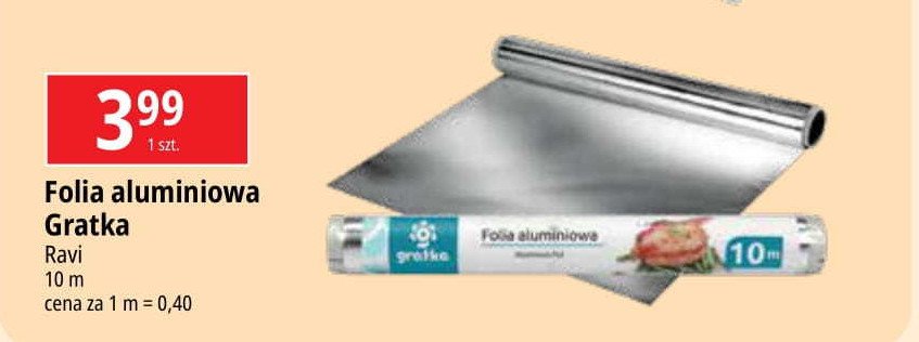 Folia aluminiowa 10 m GRATKA promocja