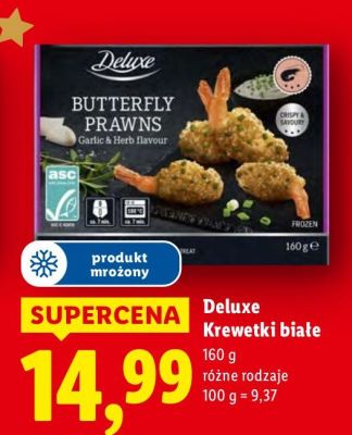 Krewetki białe Deluxe promocja w Lidl