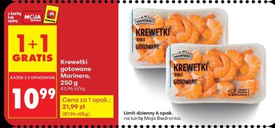 Krewetki białe gotowane 250g promocja w Biedronka