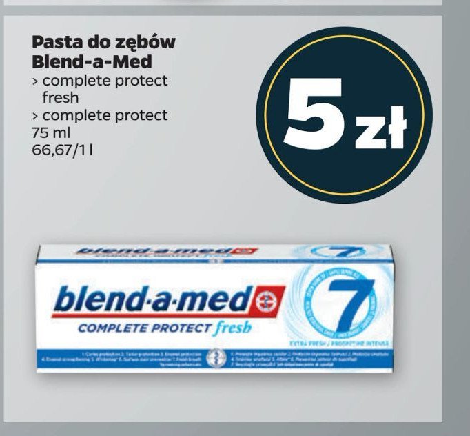 Pasta do zębów doskonałe odświeżanie Blend-a-med complete protect fresh 7 promocja