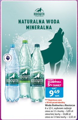 Woda Rodowita z Rasztacza promocja w Auchan