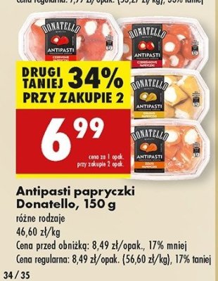 Papryczki 偶贸艂te nadziewane serkiem Donatello antipasti promocja