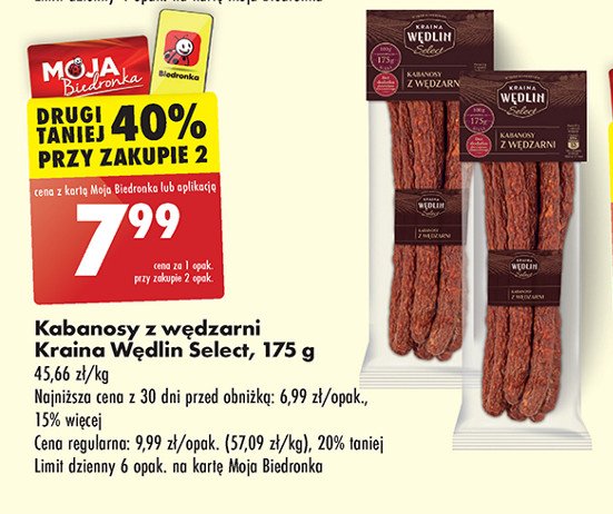 Kabanosy z wędzarni Kraina wędlin select promocja