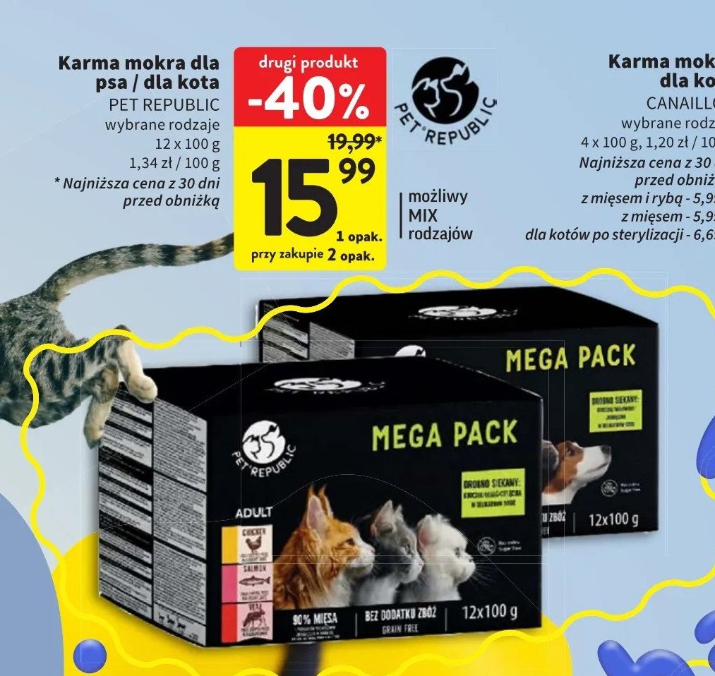 Karma dla psa kurczak + wołowina + jagnięcina Pet republic promocja