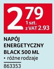 Nap贸j black cherry zero sugar Black energy promocja w Selgros